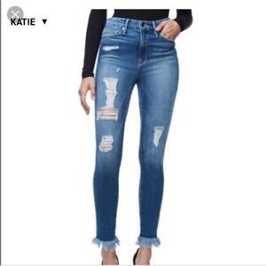 Good American extreme fray jeans